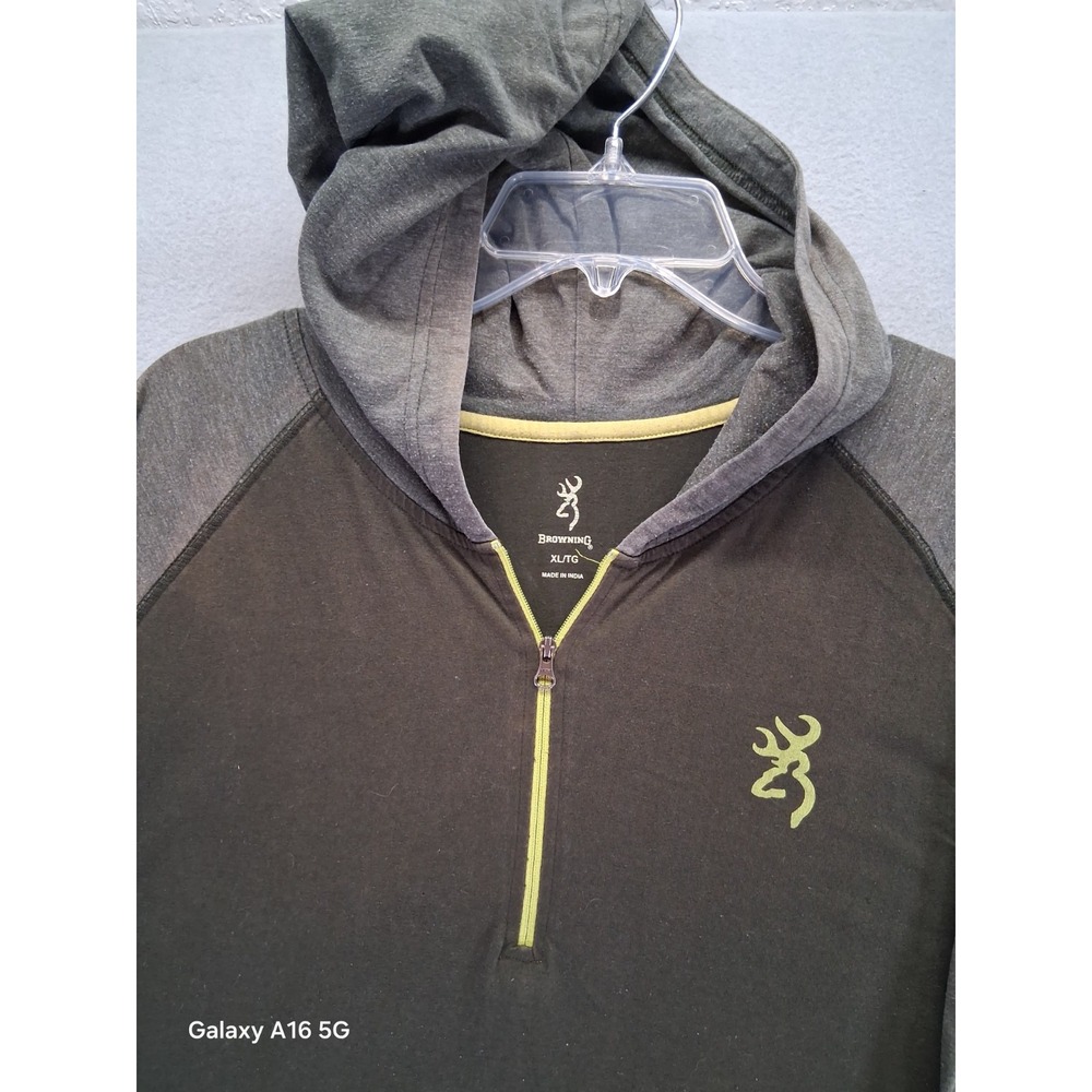 Browning Men's Green 1/4 Zip Pullover Sweater, Size‎ XL